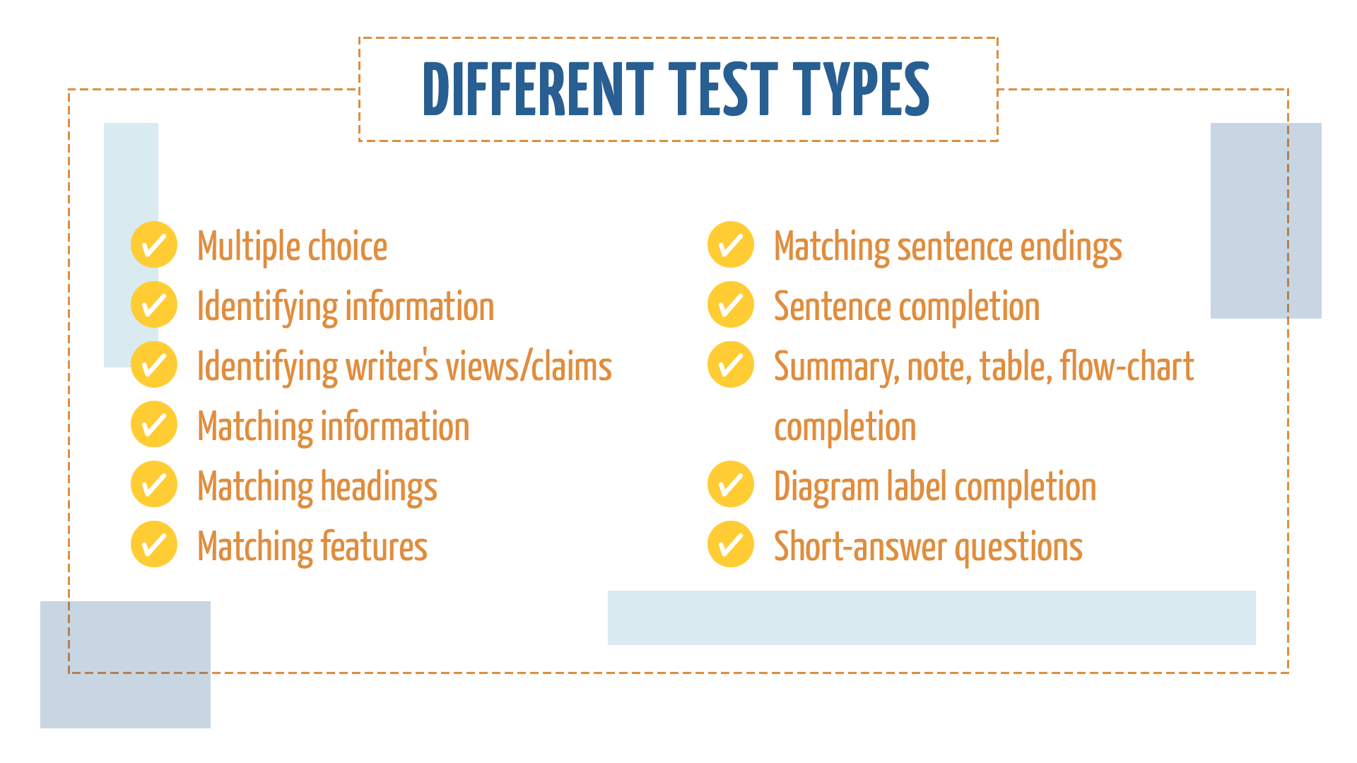 Types of Tests. Test task Types. Types of Tests in English. Types of Tests in English language teaching.